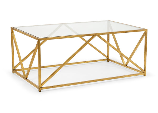 Chelsea House - Glass Top Harlequin Coffee Ta