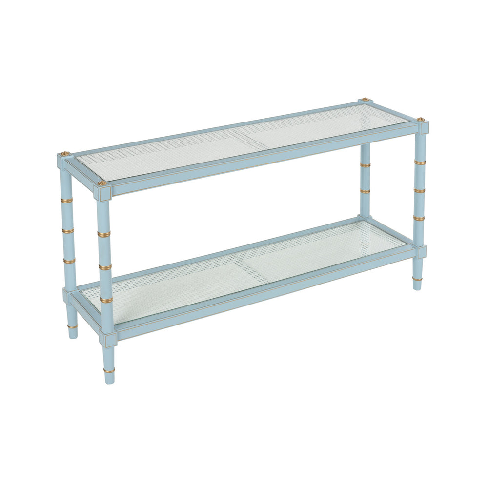Chelsea House Conner Cane Console Blue