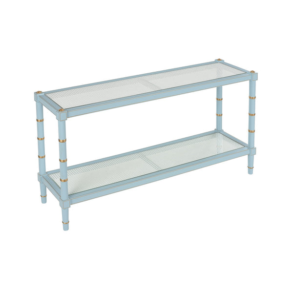 Chelsea House Conner Cane Console Blue