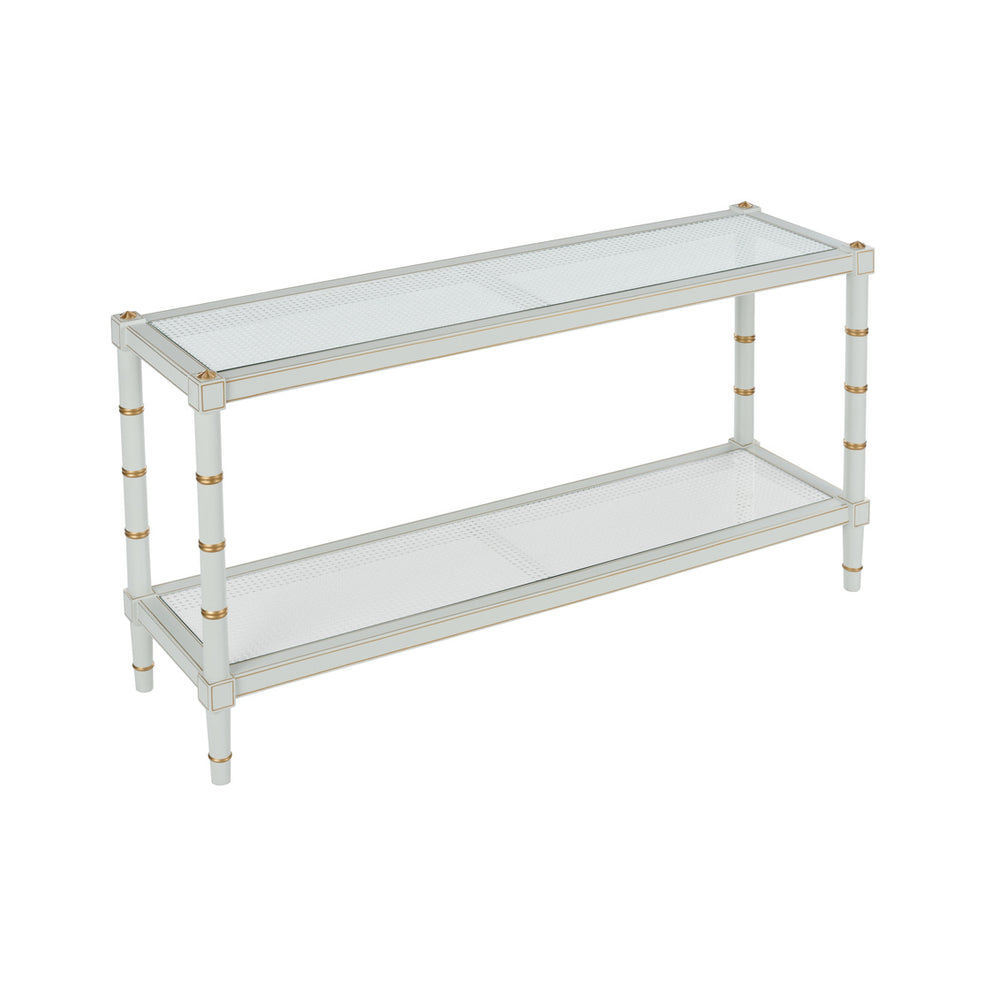 Chelsea House Conner Cane Console Gray