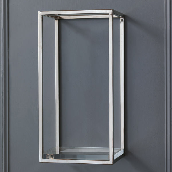 Port 68 Drake Wall Shelf in Nickel