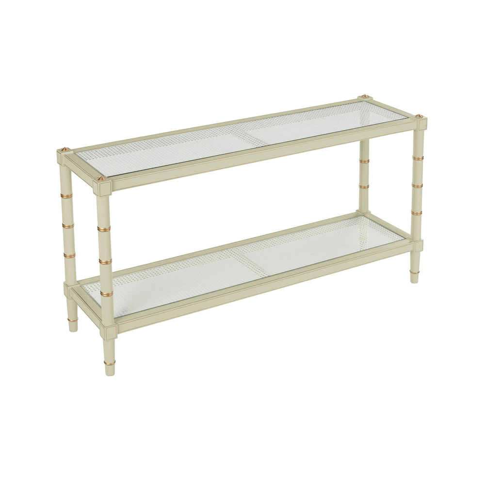 Chelsea House Conner Cane Console Green