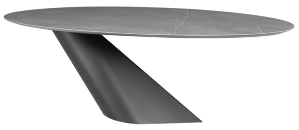 Nuevo Oblo Titanium Dining Table