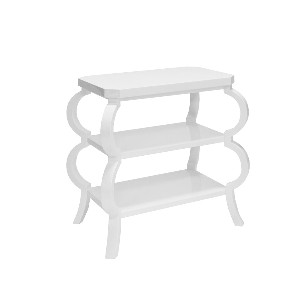Worlds Away Olive Curved Side Table