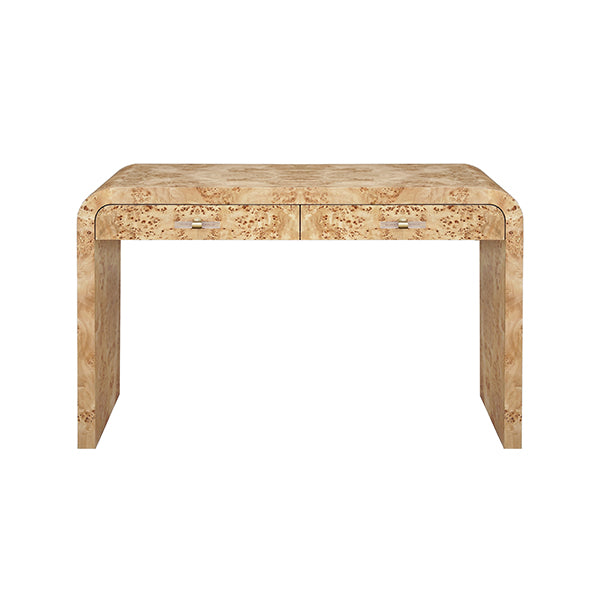 Worlds Away Petra Desk in Burl Wood