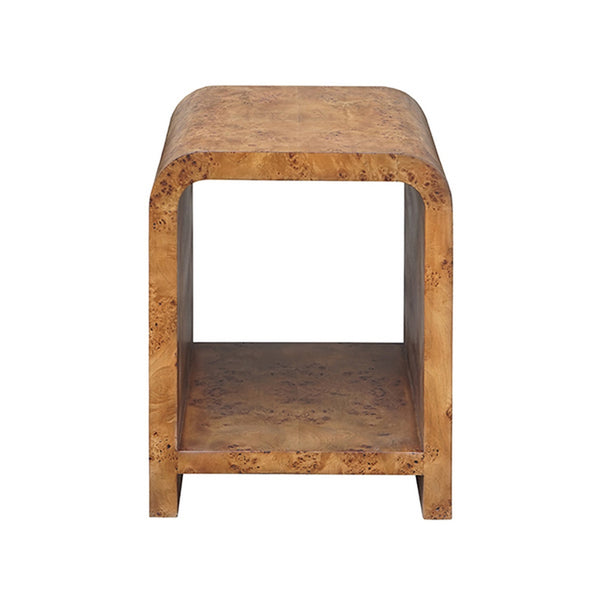 Worlds Away Putnam Burl Wood Side Table