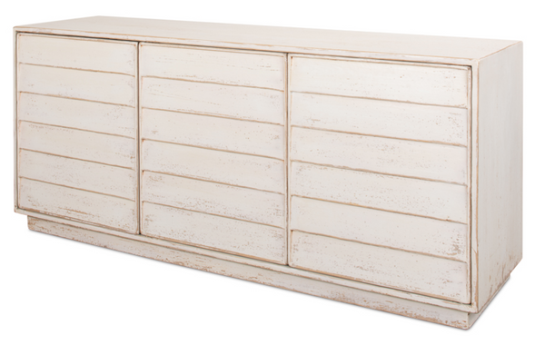 Louvered Sideboard, White by Sarreid
