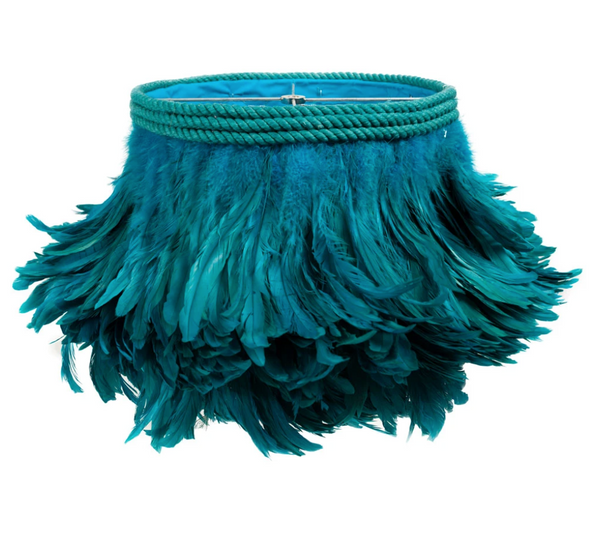 Jamie Dietrich Feather Chandelier, Teal